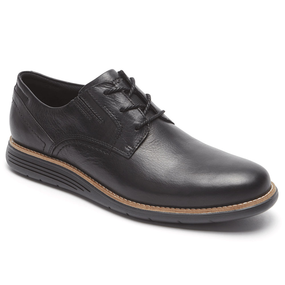 ロック ポート ドレスシューズ メンズ 黒 - Total Motion Sport Plain Toe - ZPM156978